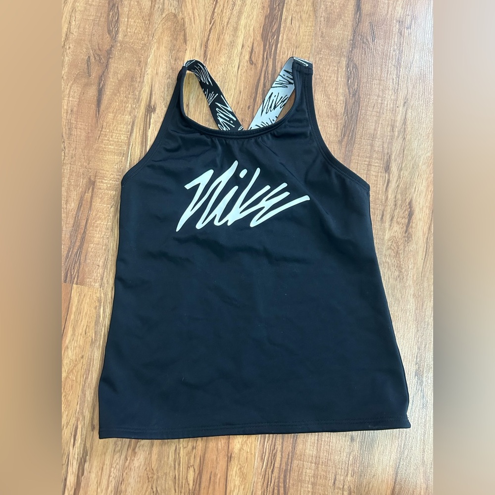 Nike Retro Flow T-Crossback Tankini Swimsuit Top Girls Size XS